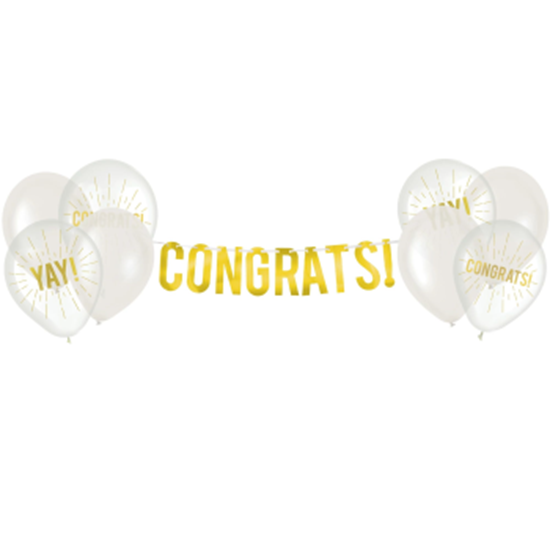 Picture of DECOR - Congratulations Banner w/ Balloons