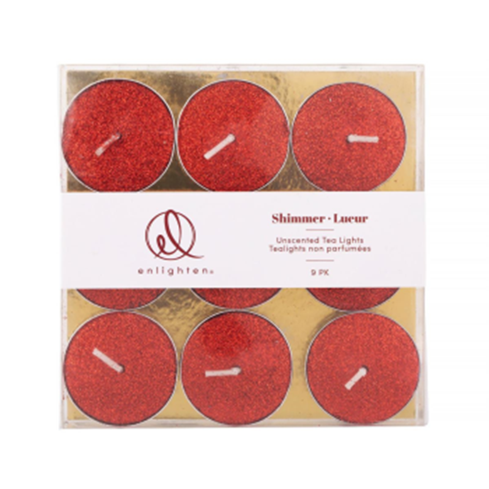 Picture of DECOR - SHIMMER RED TEALIGHTS CANDLES