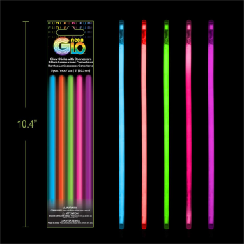 Picture of GLOW - NEON GLOW 8" GLOW STICKS ASSORTED