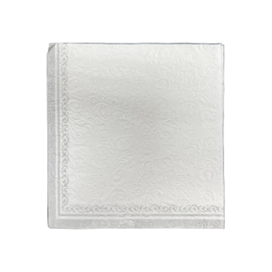 Picture of TABLEWARE - EMBOSSED NAPKINS - SILVER TRIM