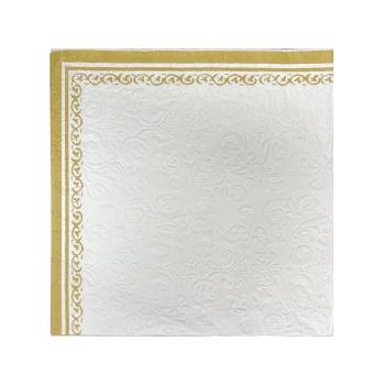 Picture of TABLEWARE - EMBOSSED NAPKINS - GOLD TRIM