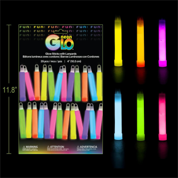 Picture of GLOW - NEON GLOW ASSORTED 4" STICKS