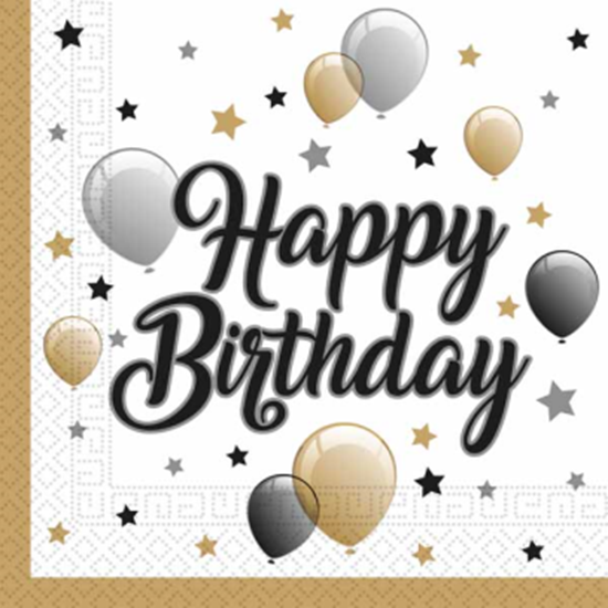 Picture of TABLEWARE - MILESTONE LUNCHEON NAPKIN HAPPY BIRTHDAY