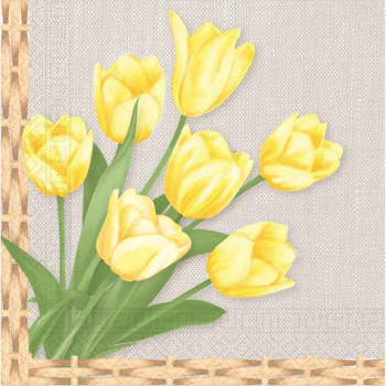 Image de LUNCHEON NAPKIN 3PLY - BLOOM YELLOW TULIP