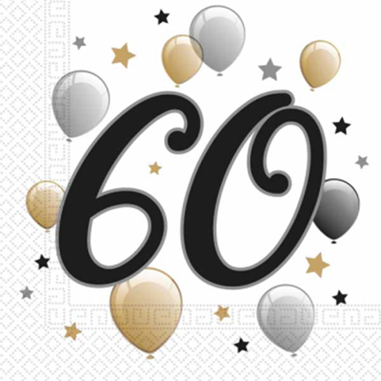 Picture of 60TH - MILESTONE LUNCHEON NAPKIN 