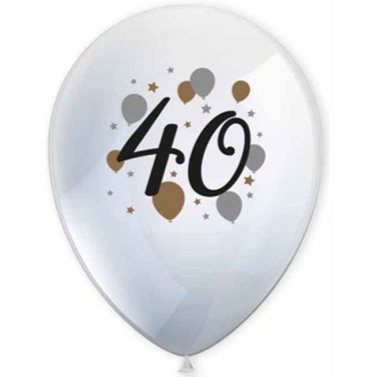 Picture of 40TH - MILESTONE LATEX BALLOONS