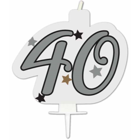 Picture of 40TH - MILESTONE CANDLE