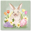 Picture of LUNCHEON NAPKIN 3PLY - BUNNY FLOWERS