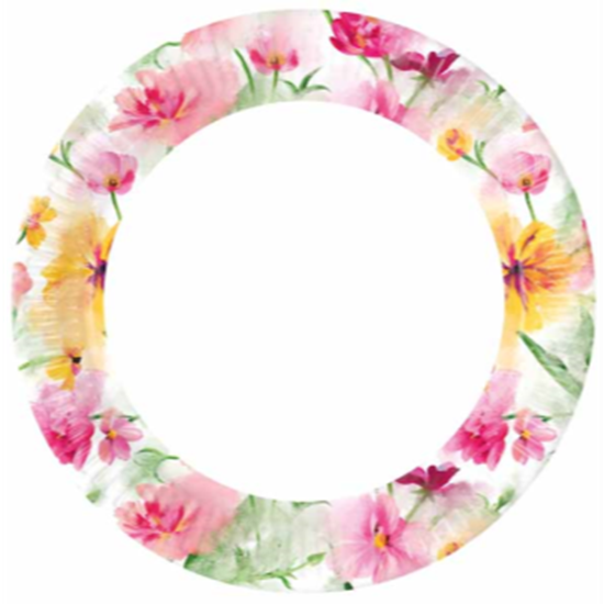 Image sur SPRING FLOWERS WATERCOLOUR - 9" PLATES
