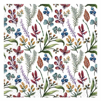 Image de LUNCHEON NAPKIN 3PLY - HERBS AND BLUEBERRIES