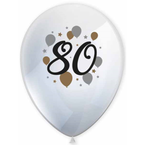 Picture of 80TH - MILESTONE LATEX BALLOONS