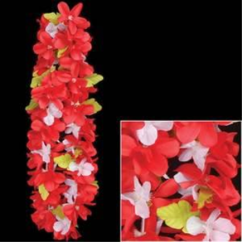Picture of RED PLUMERIA FLOWER LEI