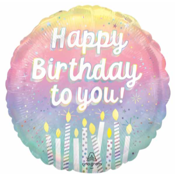 Image de 18" FOIL - PASTEL PEARLIZED BIRTHDAY
