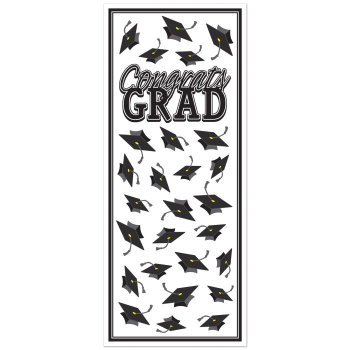 Image de DECOR - Congrats Grad Door Cover - Black/White