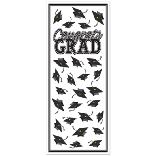 Image sur DECOR - Congrats Grad Door Cover - Black/White