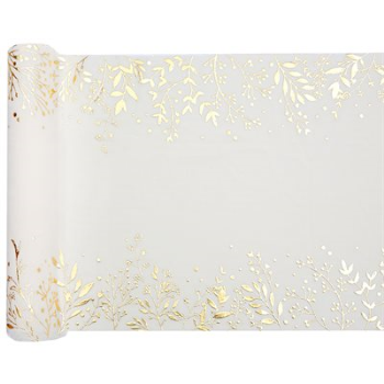 Picture of TABLEWARE - Winter Leaves Ivory TABLE RUNNER 2.5m