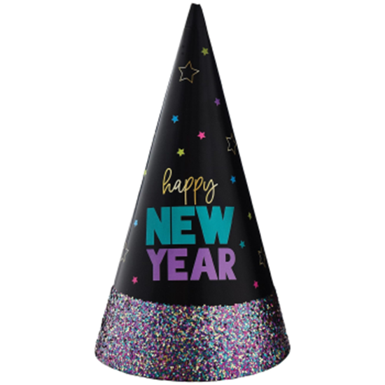 Picture of WEARABLE - Starlight Glitter Dipped Cone Hat - Colorful