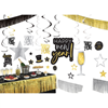 Image sur DECOR - New Years Giant Room Decorating Kit - Black, Silver, Gold