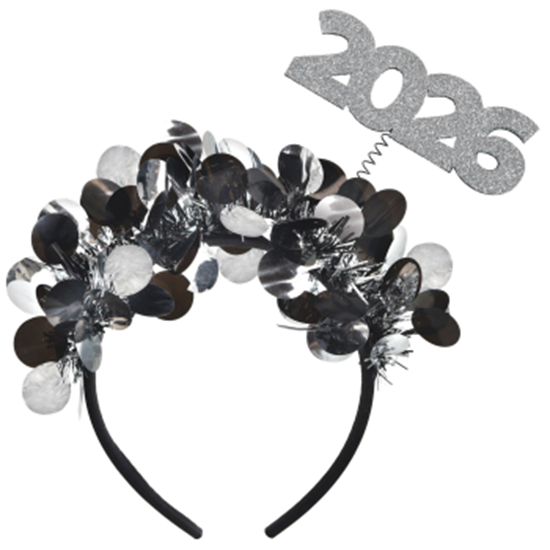 Picture of WEARABLE - 2026 NYE Headband - Black, Silver, Gold