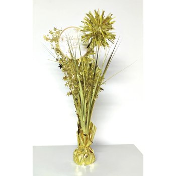 Picture of DECOR - Golden Soiree Tinsel Burst Centerpiece