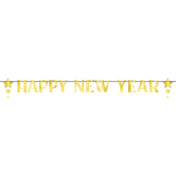 Image de DECOR - Happy New Year Star Letter Banner - Gold