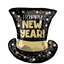 Image de 24'' FOIL - HAPPY NEW YEARS TOP HAT  BALLOON 
