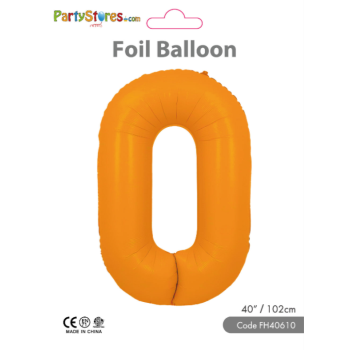 Picture of 34" NUMBER 0 SUPERSHAPE - NEON ORANGE