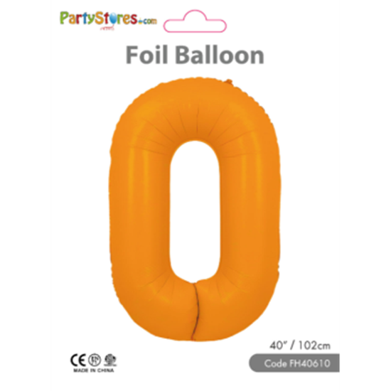 Picture of 34" NUMBER 0 SUPERSHAPE - NEON ORANGE