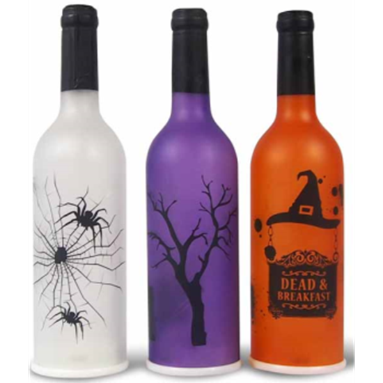 Image sur HALLOWEEN BOTTLES WITH LIGHTS - ORANGE