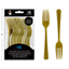 Picture of Gold Heavy Duty Plastic Forks 18pc Reuseable