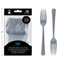 Image de Silver Heavy Duty Plastic Forks 18pc Reuseable