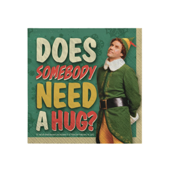 Picture of TABLEWARE - Elf Beverage Napkins