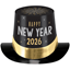 Image de WEARABLES - 2026 Cheers For The New Year Printed Top Hat