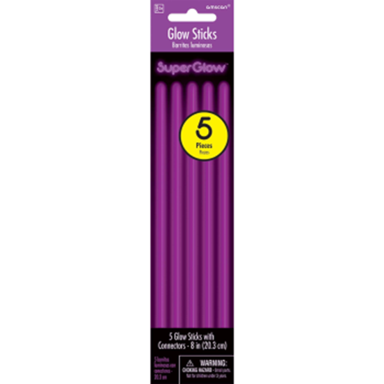 Image sur 8" PURPLE GLOW STICKS 5CT
