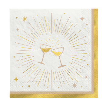 Picture of TABLEWARE - Golden Soiree Beverage Napkins
