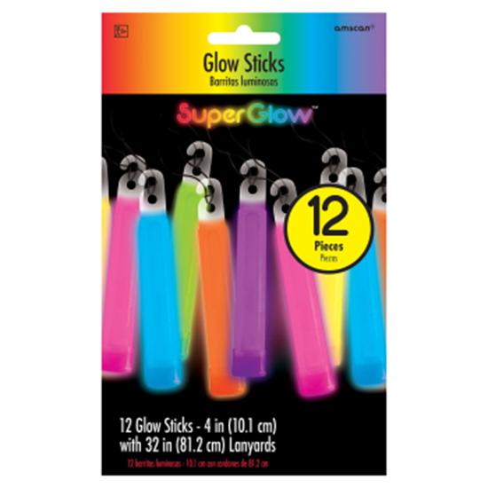 Image sur 4" MULTI COLOR GLOW STICKS 12CT