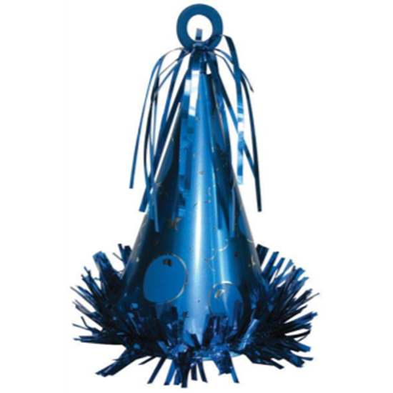 Image sur PARTY HAT BALLOON WEIGHT - BLUE