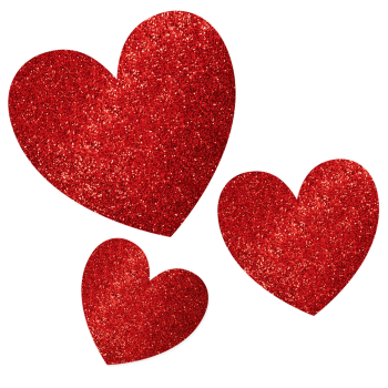 Picture of DECOR - GLITTER HEART MEGA CUTOUT PACK