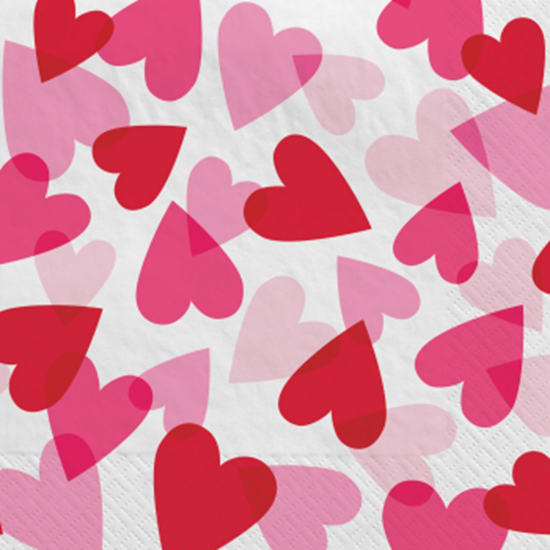 Picture of TABLEWARE - HEART PARTY LUNCHEON NAPKIN