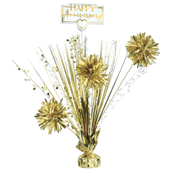 Image sur DECOR - Happy Anniversary Gold Spray Centerpiece