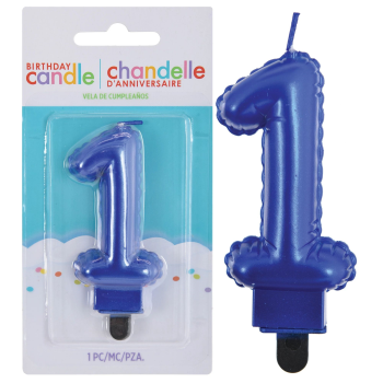 Picture of Numeral Candles #1 - Royal Blue 3"