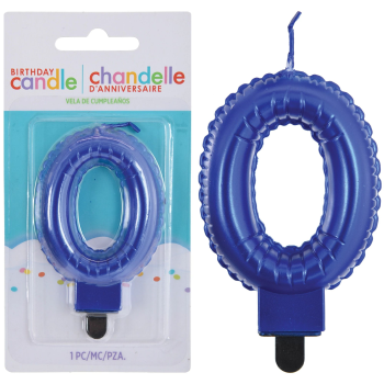 Picture of Numeral Candles #0 - Royal Blue 3"