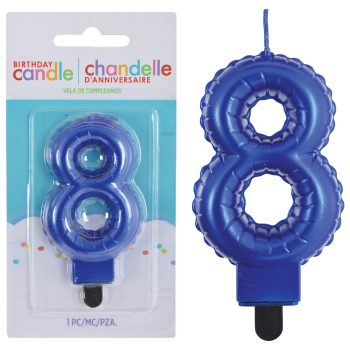 Picture of Numeral Candles #8 - Royal Blue 3"