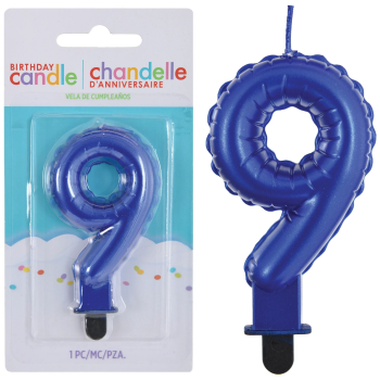 Picture of Numeral Candles #9 - Royal Blue 3"