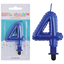 Image de Numeral Candles #4 - Royal Blue 3"