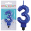 Image de Numeral Candles #3 - Royal Blue 3"