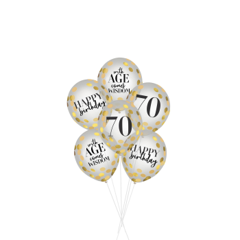 Picture of 70th Party of The Ages Latex Confetti Balloon