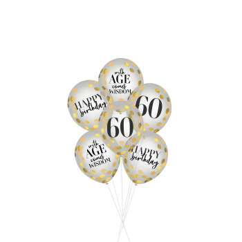 Picture of 60th Party of The Ages Latex Confetti Balloon