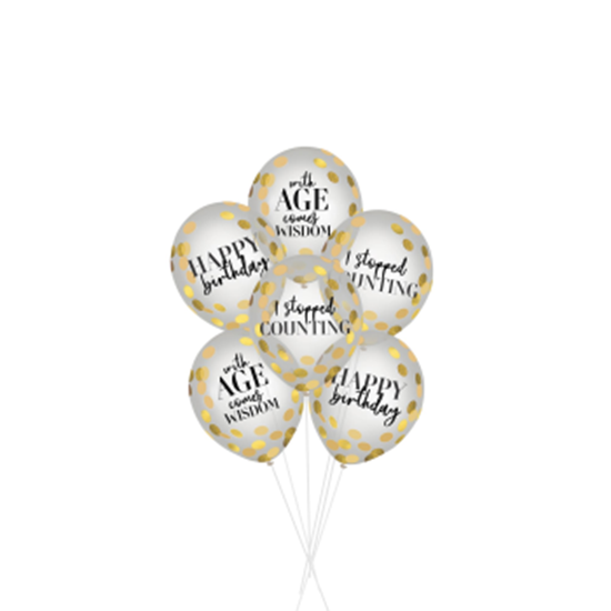 Picture of Party of The Ages Latex Confetti Balloon