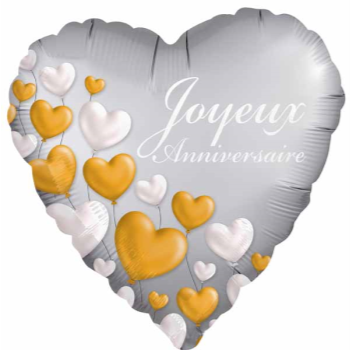 Picture of 18" FOIL - JOYEUX ANNIVERSAIRE HEART 